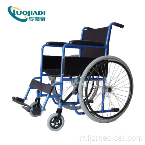 Fauteuil roulant de transport de transfert d&#39;acier en aluminium à pli manuel